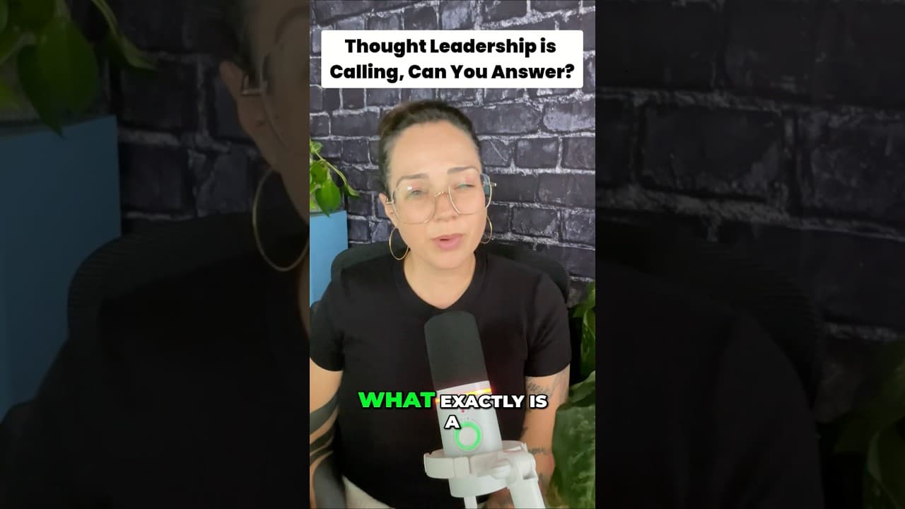 So You Want To Be a Thought Leader, eh?